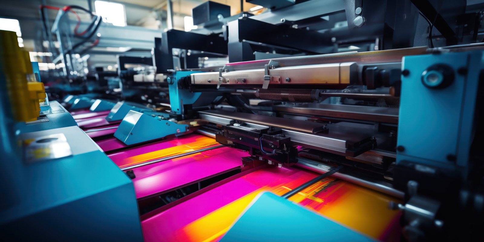 Printing press machine, mass production in action.